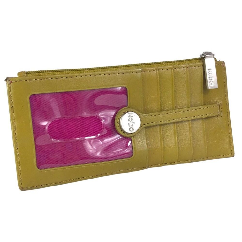 HOBO Green and Pink Wallet Chic and Compact
